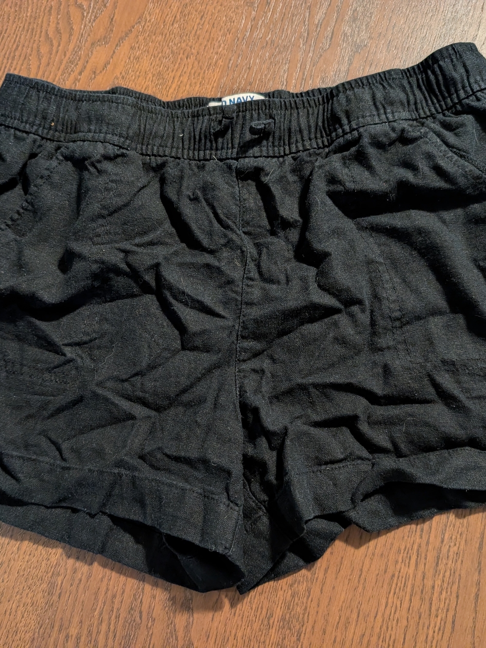 Old Navy Black Girl's Linen-Blend Shorts